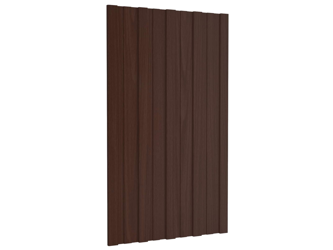 Vidaxl Painel De Telhado 36 Unid. Castanho 80 X 45 Cm Aço Galvanizado