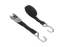 Cinta De Fixação 25 Mm(1 Pol.) Preta, Resistente À Ferrugem, Com Costura Precisa, Para Motocicletas, Reboques, Caminhões, Caiaques E Barcos, 5 M/16