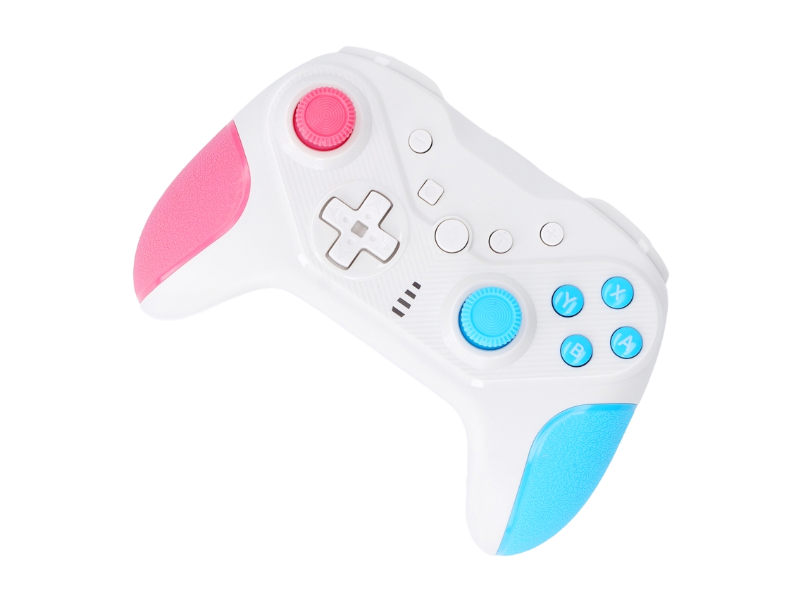 Mali controle de Jogo com Fio Usb 4 Botões Programáveis 6 Eixos Sensor Console Rosa Azul