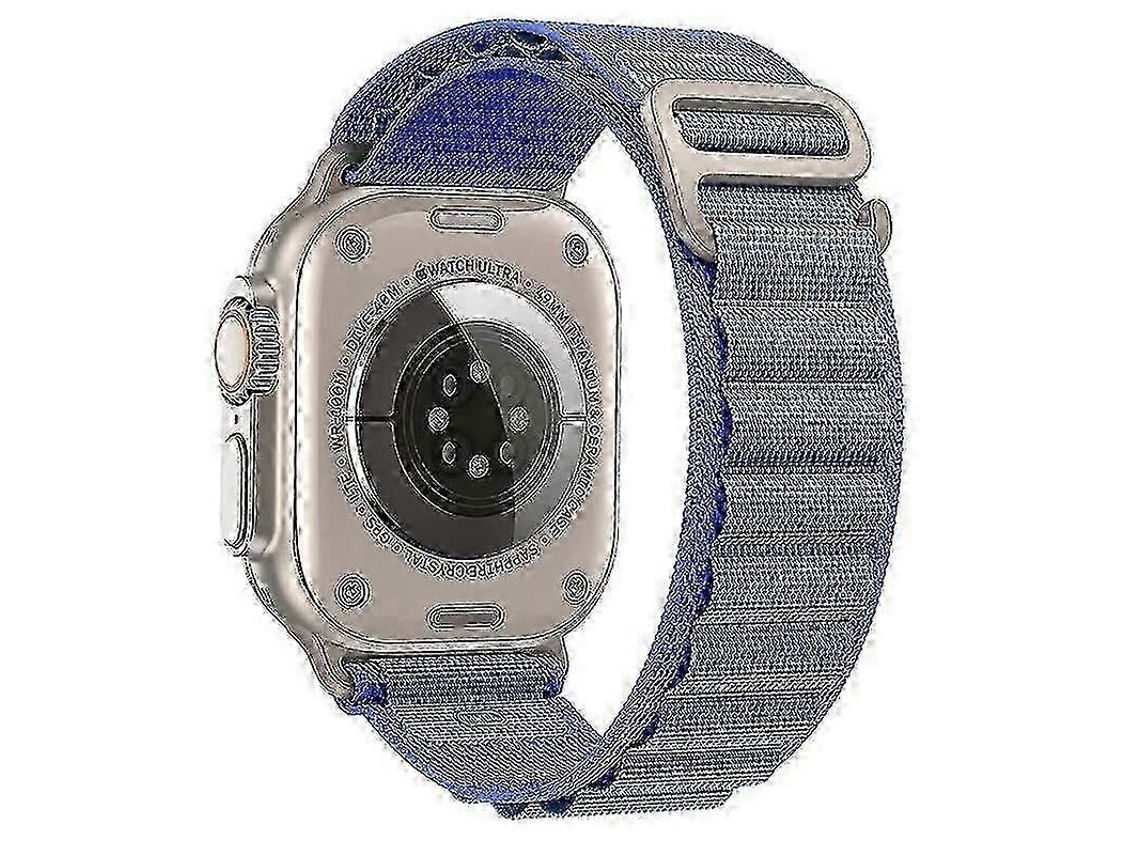 Pulseira De Relógio Alpine Loop De Nylon, Ajustável Com Gancho, Compatível Com Apple Watch, Azul