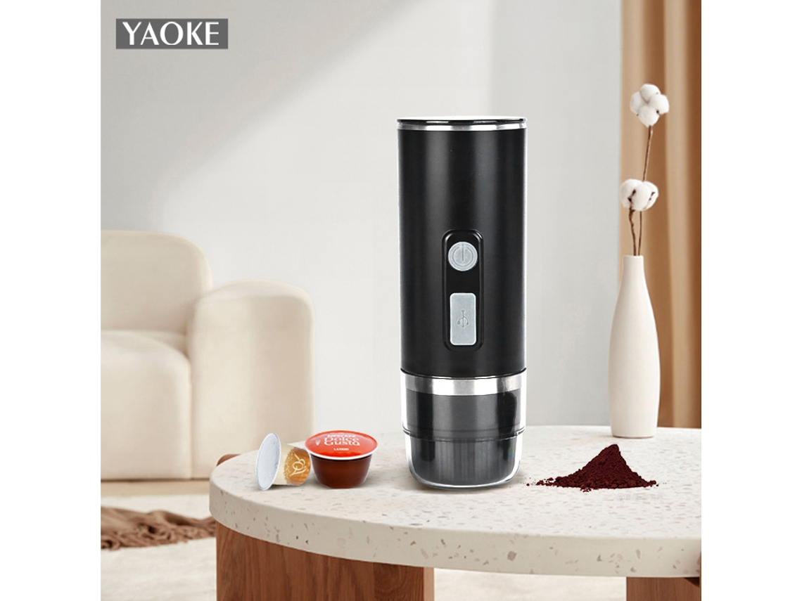Máquina De Café Com Cápsula De Expresso Totalmente Automática, Máquina De Café Mini-bateria Recarregável Com Café Moído, Adequada Para