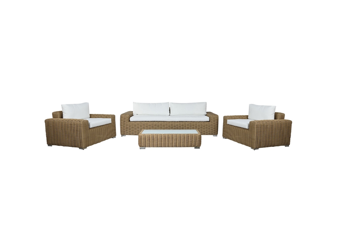 Móveis de Jardim Home Esprit Branco Marrom Bege Marrom Claro 248 X 85 X 80 Cm 222 X 85 X 80 Cm (4 Peças)