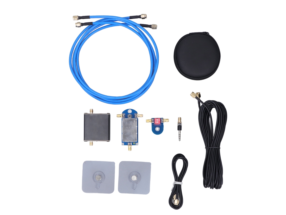 Yuru antena de Loop Ativo 50k‑500mhz 17db Banda Larga com Proteção Completa e Alto Ganho
