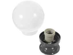 Luminária Externa Em Acrílico Branco, Formato De Globo, Resistente Às Intempéries, Para