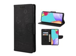 Capa De Couro Flip Horizontal Com Estampa De Borboleta E Compartimento Para Cartão Para Samsung Galaxy A53 5g