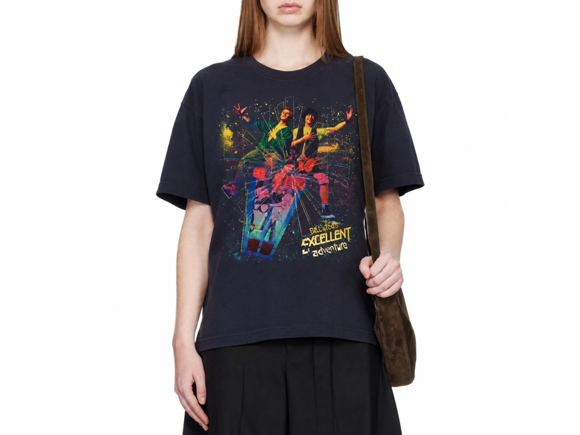 Rockinstone Bill And Ted Space Navy Adult T-shirt Size:s