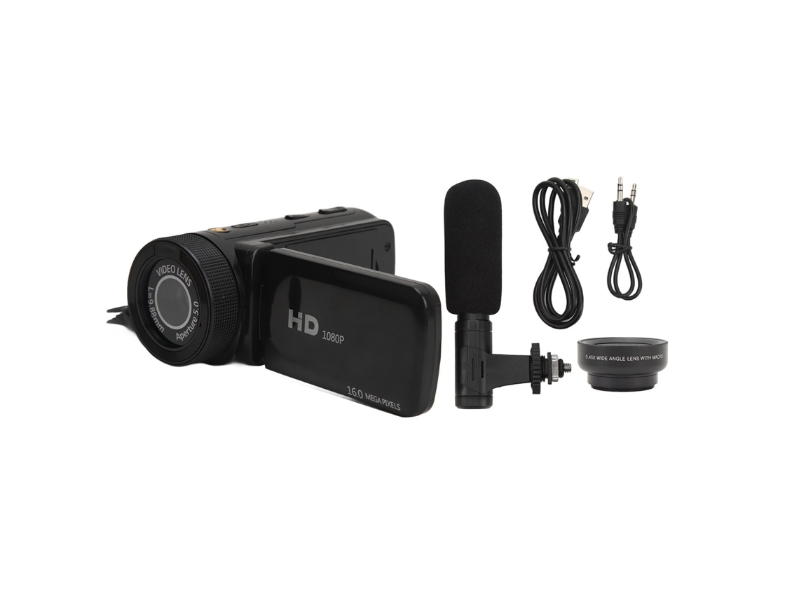 2026 câmera de Vídeo Camcorder com Microfone, 16x Zoom, Gravador Digital para Vlogging