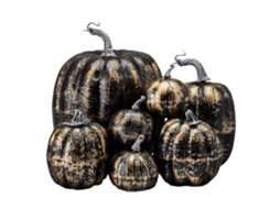 Laxiscreed Conjunto De 7 Abóboras Decorativas Reutilizáveis Com Acabamento Brilhante Para Decoração Criativa