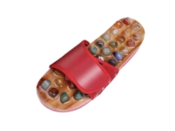 Chinelo Massageador Para Os Pés, Casual, Com Pedra Natural, Confortável