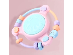 Instrumento Musical Para Bebês Tambor Com Pérolas Rosa Multifuncional Educativo Pré-escolar Para Crianças Pequenas