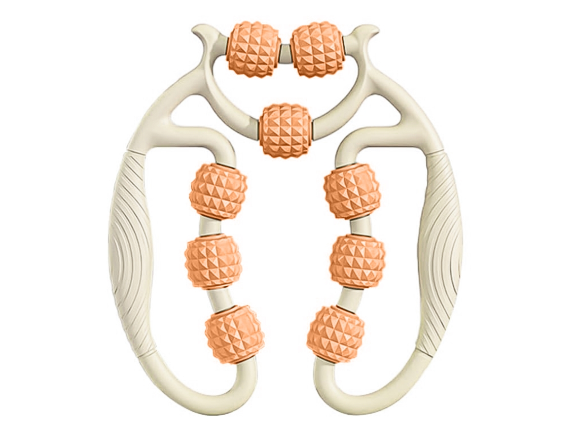 Massageador circular relaxante para pernas com 9 rodas, músculos profundos e braços. - aquaforge