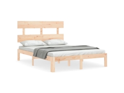 Bed Frame, Bed Frames Vidaxl Marrom Madeira De Pinho (120 X 190 Cm)