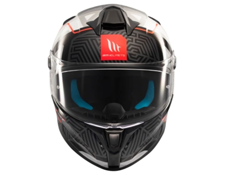 Capacete de motocicleta Mt Targo S Brik Helmet Branco/Preto L Branco/Preto L