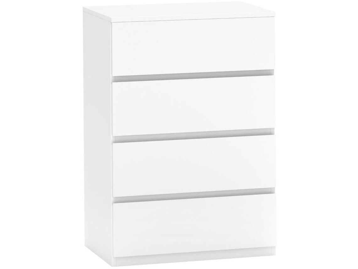 Cómoda Aparadora com 4 Gavetas, 55 X 33 X 80 Cm, Branca ZIWEI STORE
