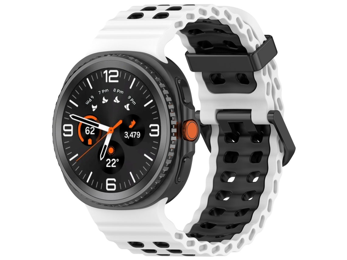 Pulseira Duas Cores para Samsung Galaxy Watch / Watch8 / Classic Estilo Marinho com Fecho Duplo CHABERLU