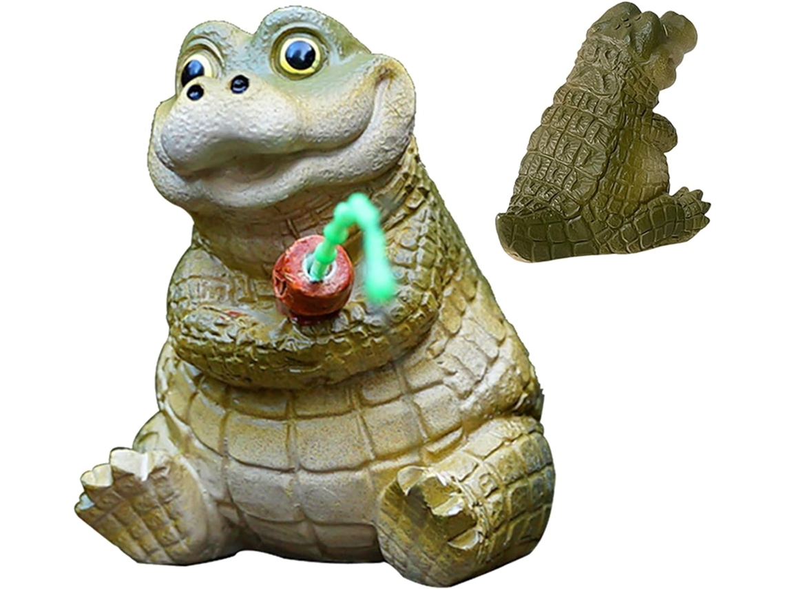 Crocodilo de Brinquedo, Miniatura Fofa de Jacaré para Jardim, Feita de Resina, Decoração para Casa, Aniversários, CHABERLU