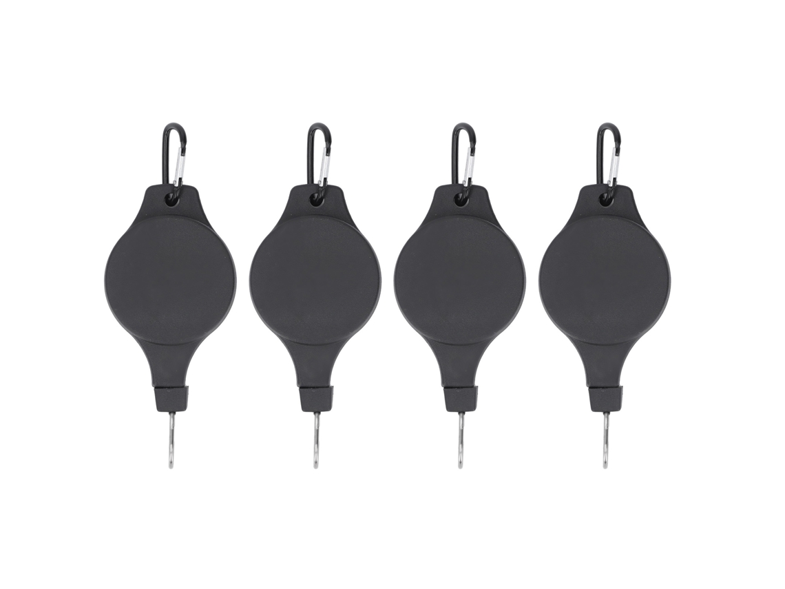 Primerox 4pcs Gancho Retrátil de Polia para Carrinho de Bebê Cesto de Brinquedos Ajustável