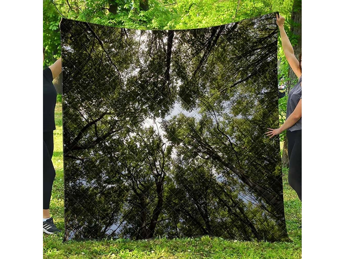 Colcha Acolchoada Fansu Capa de Cama Manta para Ar Condicionado Edredom Conjunto Sofá com Estampa 3d Floresta