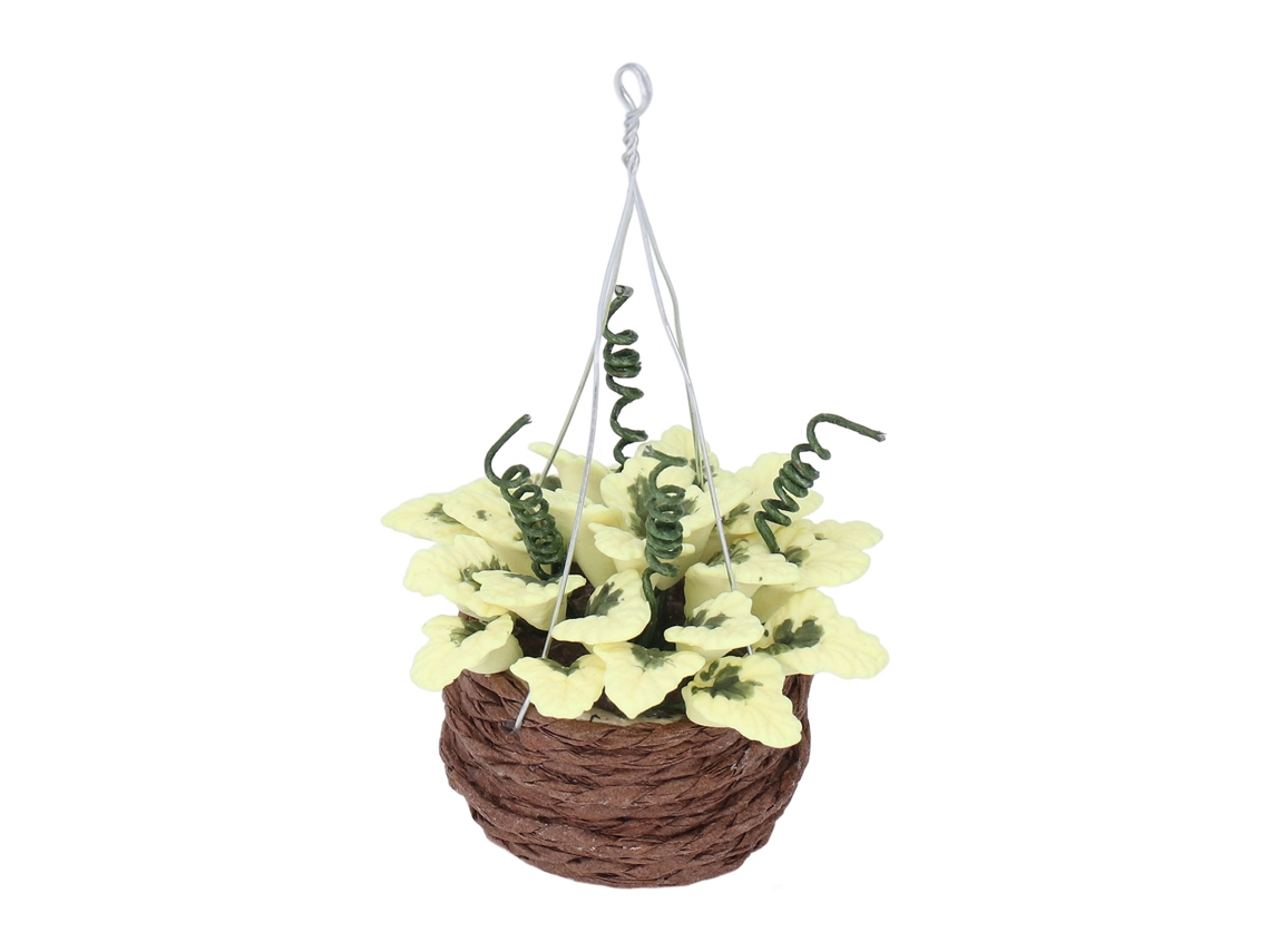 Primerox cesta Suspensa Miniatura em Resina para Casinha de Bonecas 1:12 Acessórios de Decoração