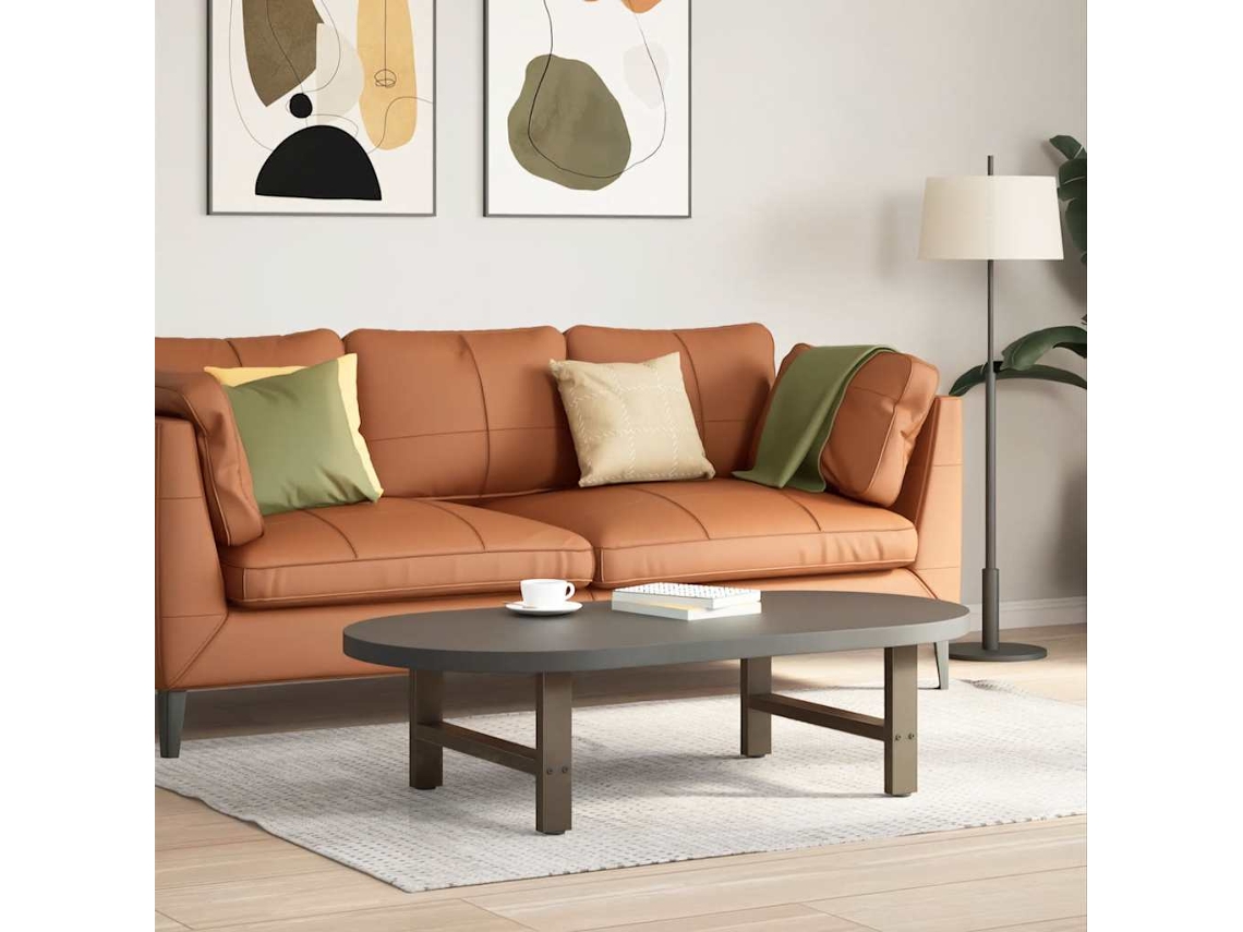 Vidaxl Pés Para Mesa De Centro Em Aço Natural, 2 Peças, 60x (30-31) Cm, Aço