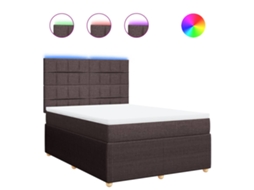 Box Spring Bed, Box Spring Beds Vidaxl Marrom Tecido (140 X 190 Cm)
