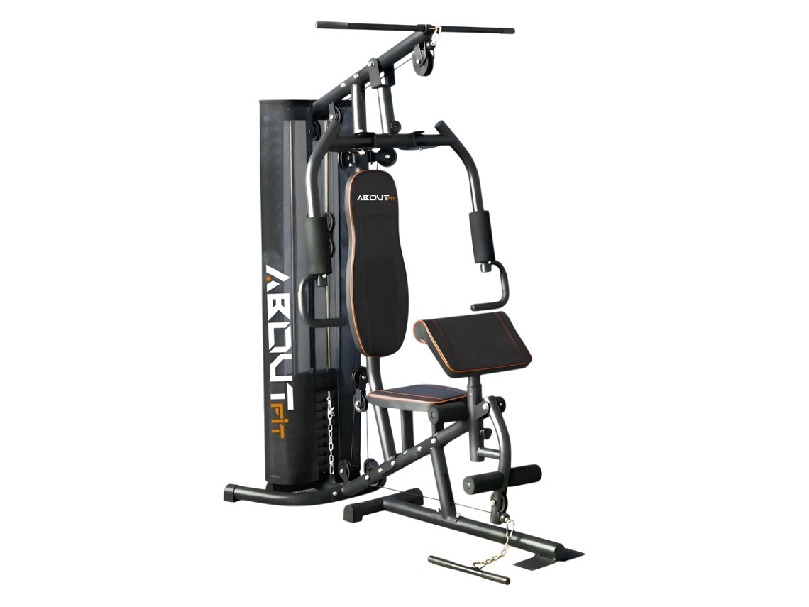 Máquina Multiestação De Musculação About Fit Estação De Treino Multifuncional, 45kg, Polia Alta E Baixa