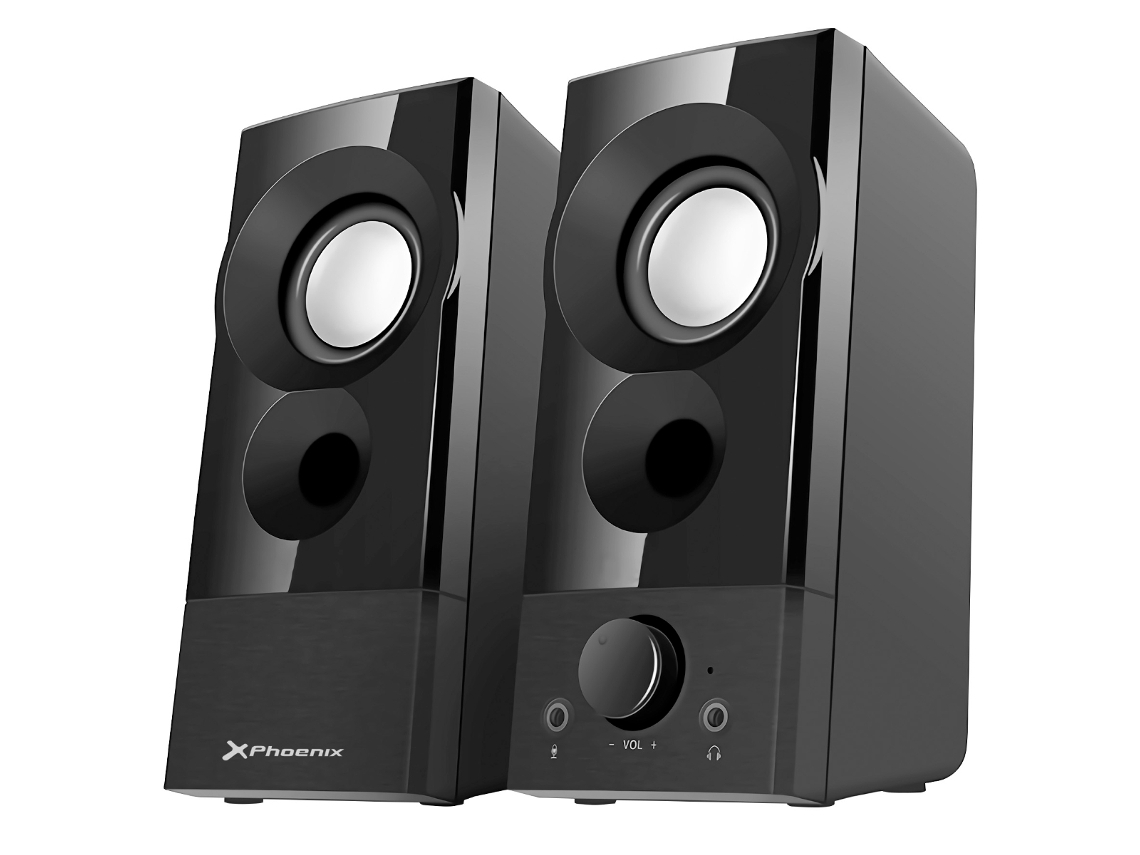 Coluna de Som PHOENIX Privatesound Speakers 6W Rms Jack + Ligação Usb