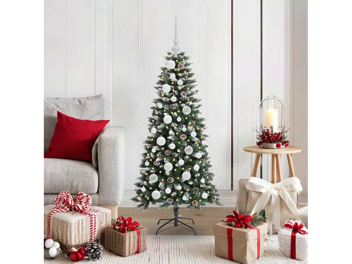 Vidaxl Árvore De Natal Artificial Verde 120 Cm Pvc, Plástico E Aço