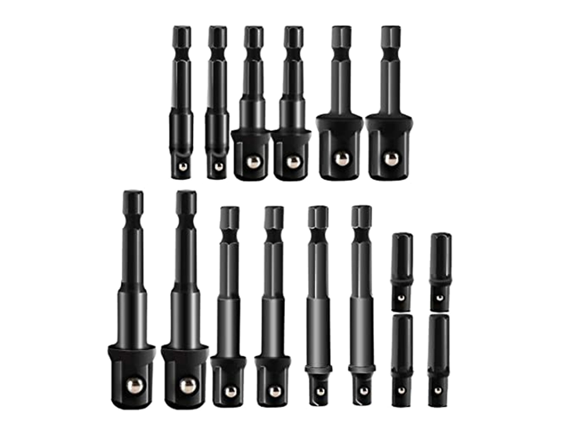 Kit de extensão impacto adaptador soquete haste broca 12x9x3cm | S/MARCA