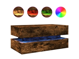 Mesa de Centro com Luzes Led Carvalho Fumado MAISON EXCLUSIVE (90x50x40 cm)
