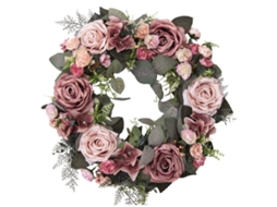 Laxiscreed Flores Artificiais Em Guirlanda De Rosa Para Decoração De Porta E Parede