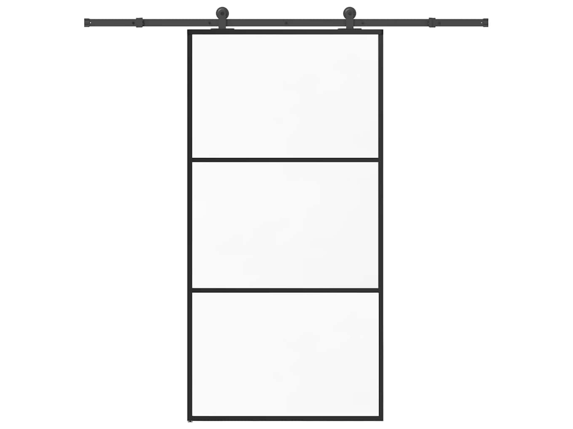 Porta de correr VIDAXL Preto Vidro (102x205 cm)