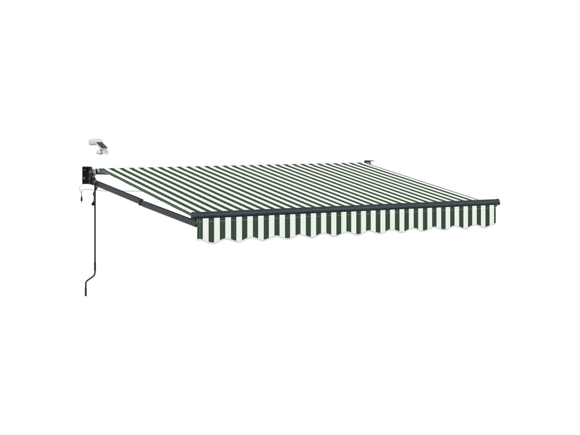 Conjunto 1 Toldo Elétrico Vidaxl Verde Poliéster (3,5 X 2,5 M)