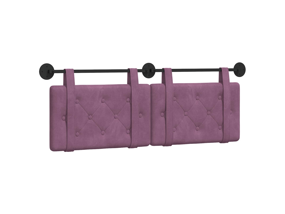 Vidaxl Cabeceira Suspensa Roxo 150 X 55 X 5 Cm Veludo
