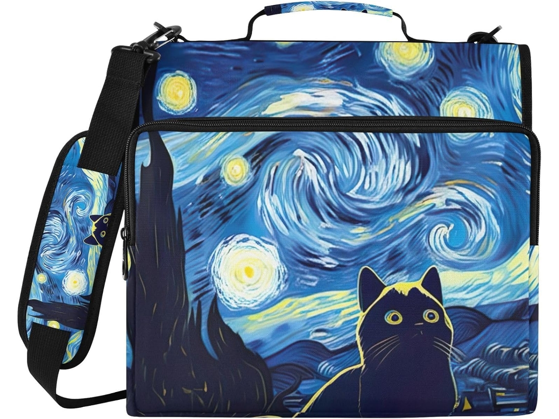 Bolsa Organizadora Com Zíper E Compartimento Laptop, Feita De Poliéster Resistente À Água, Ideal Escola E