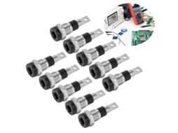 10 Peças Conector De Plugue De Platano 4mm Boa Condutividade Elétrica Transmissão Estável Para Equipamentos Industriais Preto