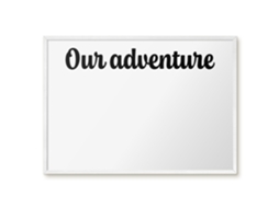 Quadro magnético de parede Nossa aventura para o quarto Espelharte (70x50 cm)
