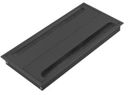 Passa-cobos De Escova Dupla Face Para Orificio Na Mesa, Aluminio Liga