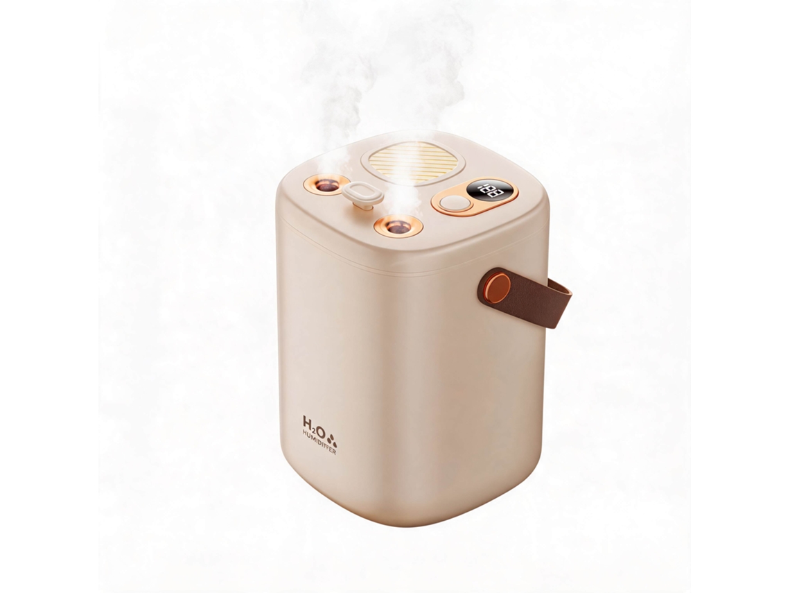Humidificador e Difusor de Aromas DIGITALLAB, Recarregável, Silencioso, Luz Noturna Bege | DIGITALLAB