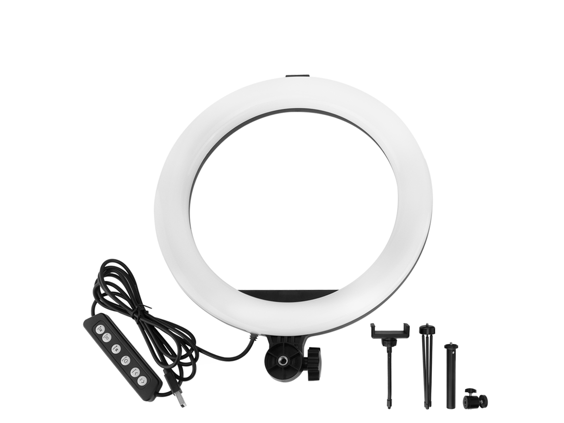 Kit De Luz Anular De Escritório 10 Polegadas Com Tripé Luz De Preenchimento Rgb Led Para Fotografia