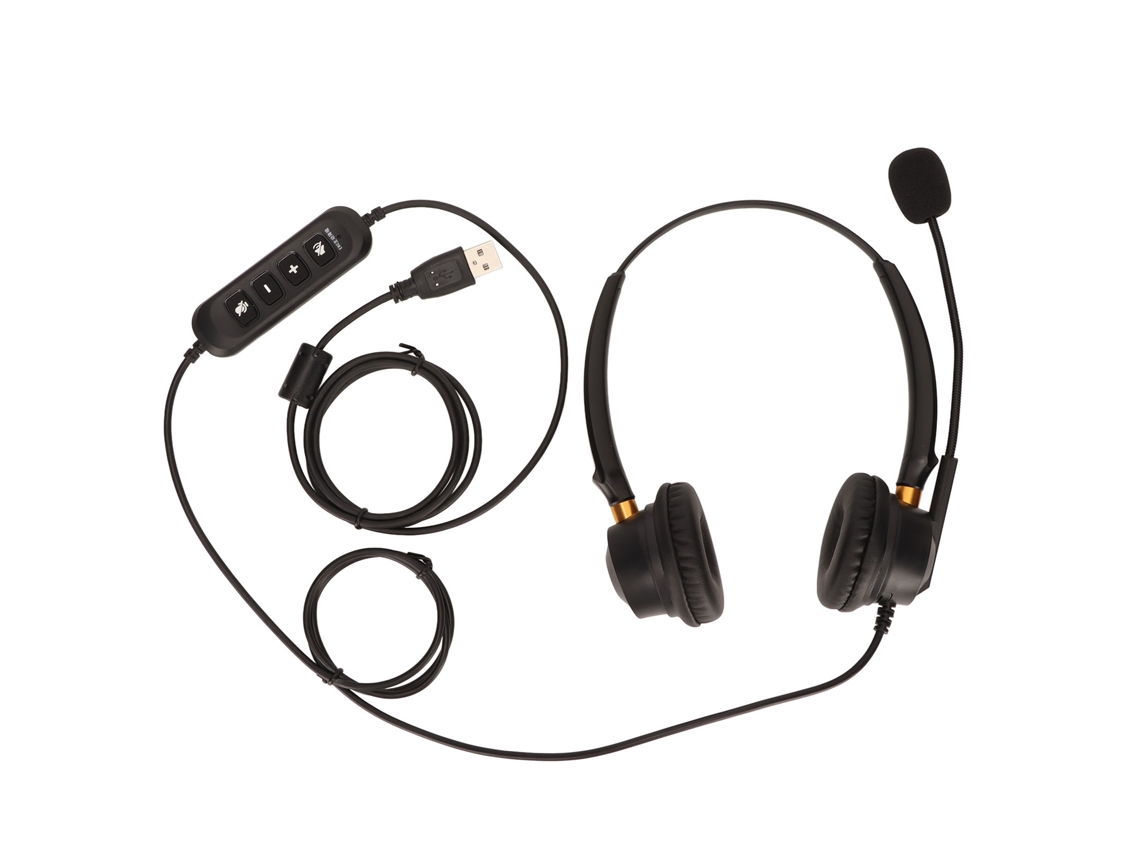 Headset para Call Center EOOCOO (enc Active Noise Cancelling, Binaural)