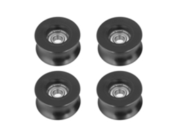 Roda De Rolete Zenithaur U, 4 Peças 0840uu 8x39, 5x20, 1mm, Trilho De Polia Revestido Nylon, Rolamento De Esferas