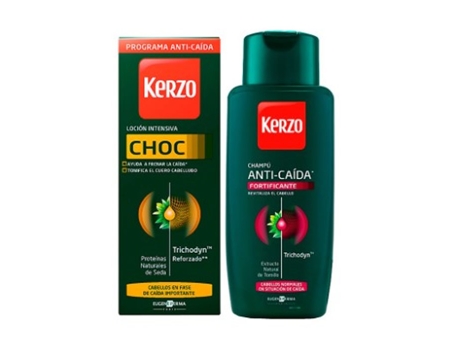 Kerzo LOCIÓN INTENSIVA CHOC 150 ml + Champú Anti-Caída 250 ml