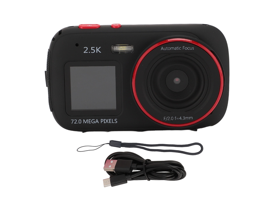 Aetheria câmera Digital 72mp Tela Dual Zoom 16x Portátil para Viagem Vlog Preta