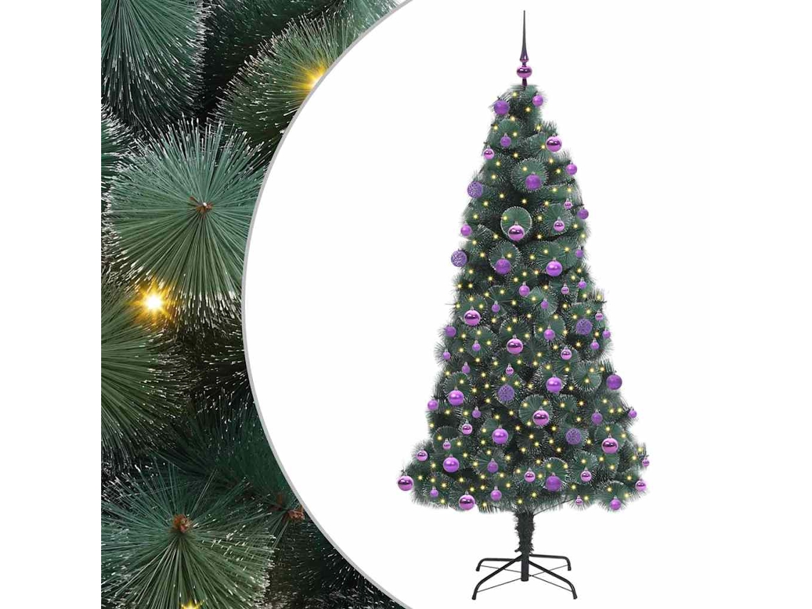 Conjunto 1 Árvore De Natal Artificial Vidaxl Verde Plástico (210 Cm)