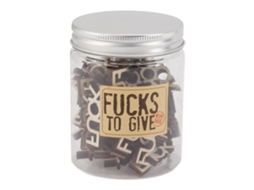 50pcs Letras de Madeira Fucks To Give Presente Engraçado com Pote para Aniversário Natal