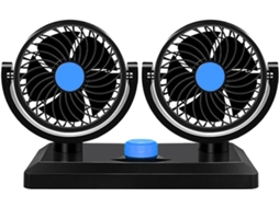 Ventilador Usb Duplo Para Carro, Rotação De 360 Graus, Ultrassilencioso, Para Painel, Autocaravana, Caminhão, Escritório