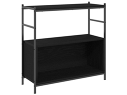 Estante Carvalho Preto 80x30x78,5 cm Madeira Processada MAISON EXCLUSIVE