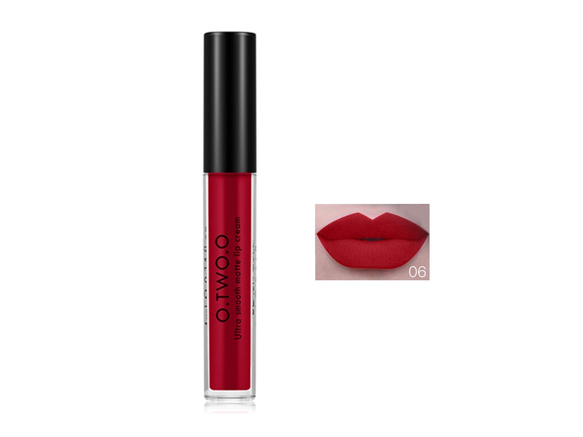 Brillo Labial Matte Líquido Largo Duración Cremoso Labial Maquillaje Cosmético (06)