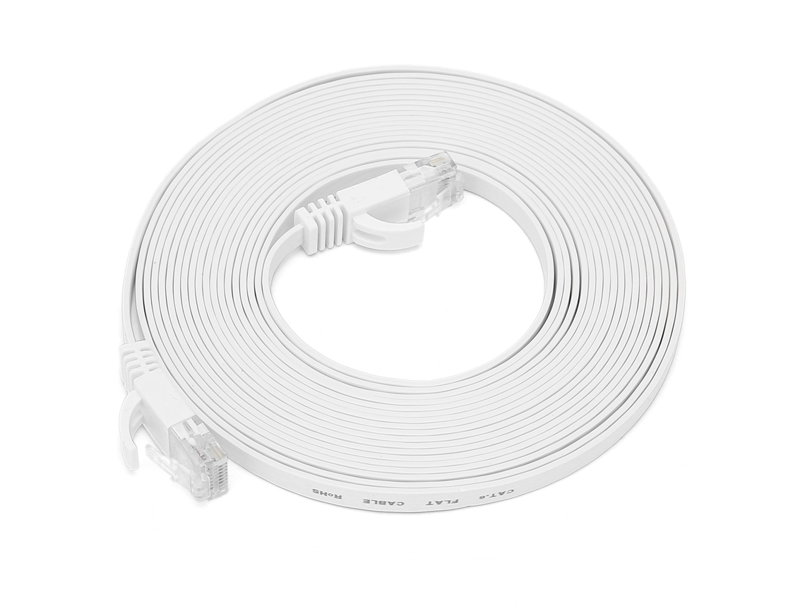 Cabo De Rede Ethernet Cat6 Gigabit 8-core Par Trançado Flat 15 Metros Rj45